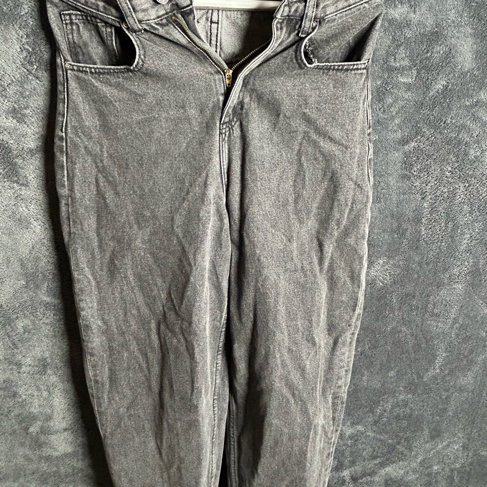 High Rise Gray Jeans